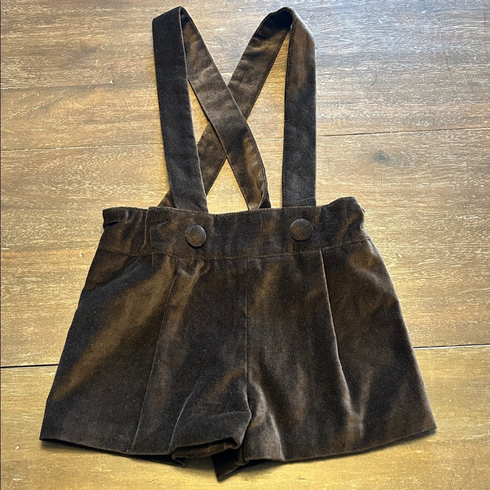 The Beaufort Bonnet Company Brown Cotton Velvet One-Piece Short All
